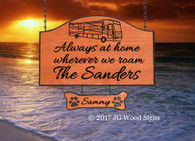 Personalized Wood Camping Signs