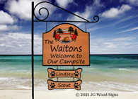 Wooden Carved RV Camping Sign Personalized JGWoodSigns Walton