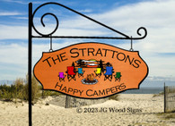 Camping Custom Carved Sign Family Name  JGWoodSigns Stratton