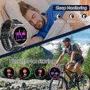 Smartwatch Militar para Hombres - Pantalla Táctil HD 1.52'' Reloj Inteligente - Monitor Cardíaco, Estrés y Sueño - Compatible con iPhone y Android - Resistente al Agua
