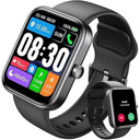 TOZO Smart Watch 2024 - 1,83" Bluetooth con Respuesta de Llamadas, Reloj Inteligente Monitoreo de Actividad Física, Frecuencia Cardíaca, SpO2, Sueño y Más de 100 Modos Deportivos - Resistente al Agua IP68 Unisex (Negro Mate)