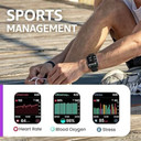 TOZO Smart Watch 2024 - 1,83" Bluetooth con Respuesta de Llamadas, Reloj Inteligente Monitoreo de Actividad Física, Frecuencia Cardíaca, SpO2, Sueño y Más de 100 Modos Deportivos - Resistente al Agua IP68 Unisex (Negro Mate)