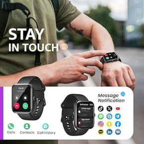 TOZO Smart Watch 2024 - 1,83" Bluetooth con Respuesta de Llamadas, Reloj Inteligente Monitoreo de Actividad Física, Frecuencia Cardíaca, SpO2, Sueño y Más de 100 Modos Deportivos - Resistente al Agua IP68 Unisex (Negro Mate) TOZO Smart Watch 2024 - 1,83" Bluetooth con Respuesta de Llamadas, Reloj Inteligente Monitoreo de Actividad Física, Frecuencia Cardíaca, SpO2, Sueño y Más de 100 Modos Deportivos - Resistente al Agua IP68 Unisex (Negro Mate)