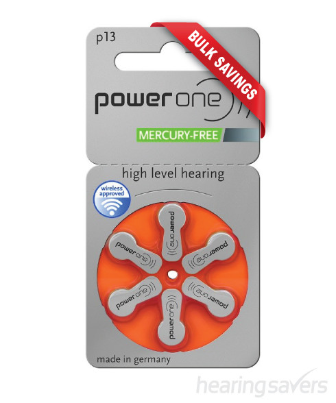 Power One hearing aid batteries size 13 