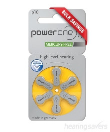 Power One hearing aid batteries size 10
