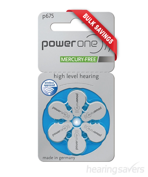 Power One hearing aid batteries size 675