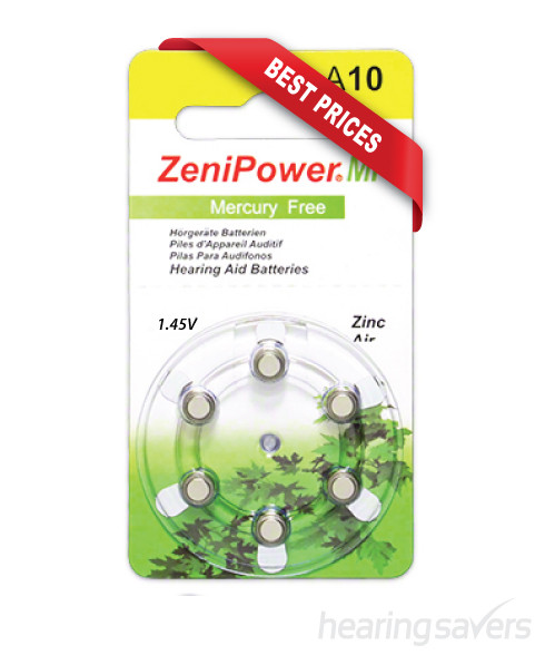 ZeniPower hearing aid batteries size 10
