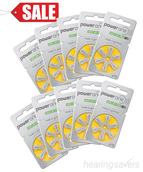 Power One hearing aid batteries size 10