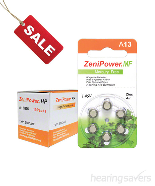 ZeniPower hearing aid batteries size 13