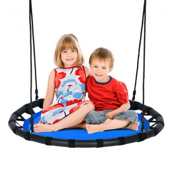 40" Flying Saucer Round Swing Kids Play Set-Blue (OP70551BL)