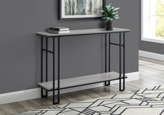 Accent Table - 48"L - Grey - Black Metal Hall Console (I 3576)