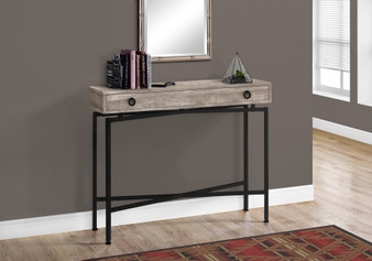 Accent Table - 42"L - Taupe Reclaimed Wood- Black Console (I 3455)