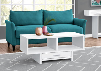 Coffee Table - White With Storage (I 2806)