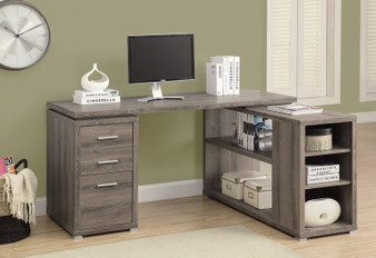 Computer Desk - Dark Taupe - Left Or Right Facing (I 7319)