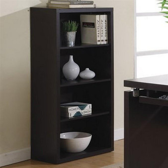 Bookcase - 48"H - Cappuccino With Adjustable Shelves (I 7005)