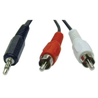 3.5 Mm Stereo To 2 Rca Audio Y-Splitter Adapter (6-Feet) TRPP314006 (TRPP314006)