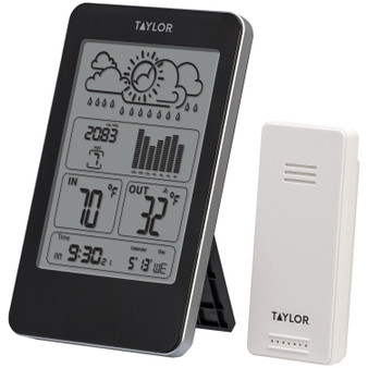 Indoor/Outdoor Digital Thermometer With Barometer & Timer (TAP1733)