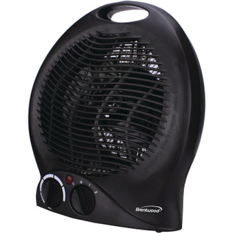 Portable Electric Space Heater & Fan (Black) (BTWHF301BK)