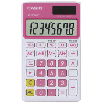 Solar Wallet Calculator With 8-Digit Display (Pink) (CIOSLVCPKSIH)