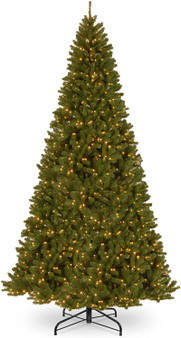 12' North Valley® Spruce Hinged Tree With 1200 Clear Lights Ul (NRV7-300-120)