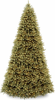 12' Feel Real® Downswept Douglas® Hinged Tree With 1200 Clear Lights Ul-Special Version -5519 Tips (PEDD1-312-120)