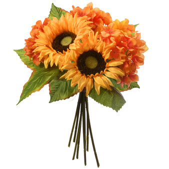 12.25" Bundle With Sunflowers & Hydrangeas-Pack 1/24- Reshippable Inner Box (Pack Of 2) (RAS-V0551MT-1)