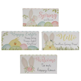 Spring In The Air Block - 4 Assorted (Pack Of 4)