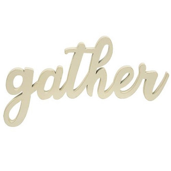 Hanging Ivory Script Gather Sign