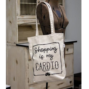 Shopping Is My Cardio Canvas Tote