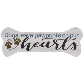 Pawprints On Our Hearts Bone Magnet