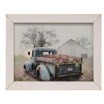 Misty Morning Delivery Print 12" X 16" White Wash Frame GLD1938 By CWI Gifts