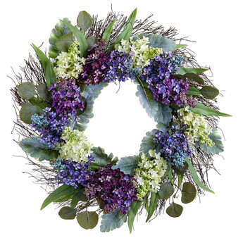 24" Lilac/Eucalyptus Wreath Purple Lavender (Pack Of 2) FWL529-PU/LV