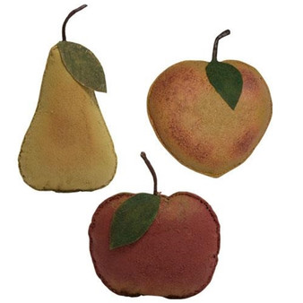 Stiffened Primitive Fruit 3 Asstd. (Pack Of 3) G90955 By CWI Gifts