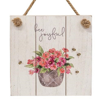 *Bee Joyful Distressed Shiplap Sign G90984 By CWI Gifts