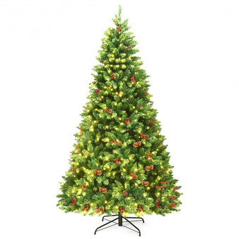 7.5Ft Pre-Lit Hinged Christmas Tree With 550 Led Lights (CM22852US)