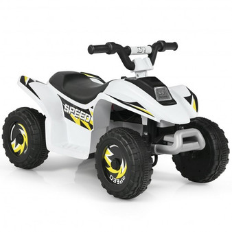 6V Kids Electric Atv 4 Wheels Ride-On Toy -White (TY327787WH)