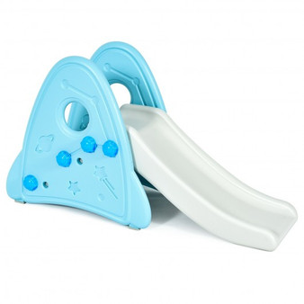 Freestanding Baby Slide Indoor First Play Climber Slide Set For Boys Girls -Blue (TY327806BL)