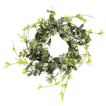 Mixed Queen Ann Heather Wreath 15"