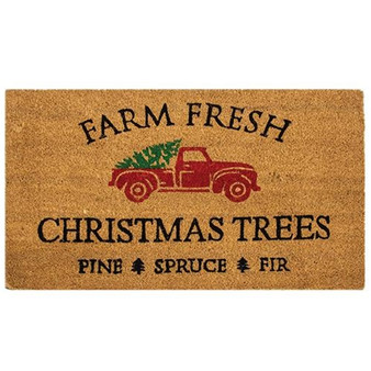 Farm Fresh Christmas Trees Door Mat 30X18