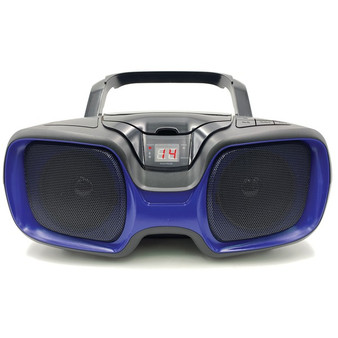 Bluetooth(R) Portable CD Am/Fm Radio Boombox (Blue) (CURCD1037BTBLU)