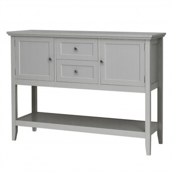 "HW64005HS" Wooden Sideboard Buffet Console Table W/ Drawers And Storage-Gray