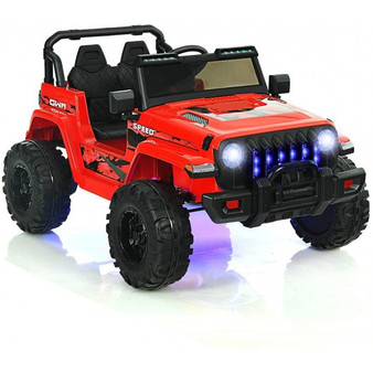 "TY328019RE" 12V Kids Ride-On Jeep Car With 2.4 G Remote Control-Red