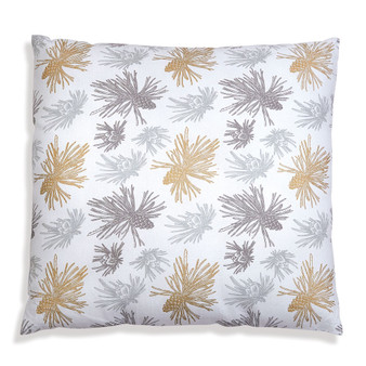 Gold And Silver Pine Bough Throw Pillow