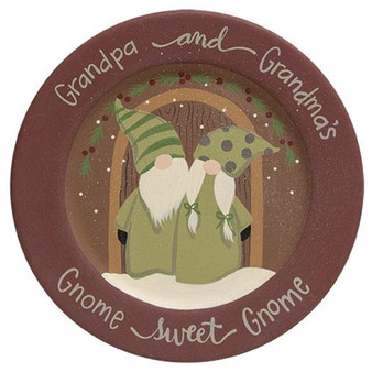 CWI Gnome Sweet Gnome Plate "G35434"