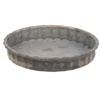 CWI Antiqued Gray Fluted Candle Pan 3" "G55590EG"