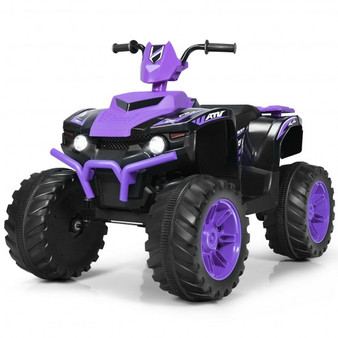 12V Kids Electric 4-Wheeler Atv Quad Ride On Car With Led Light-Purple (TY327798ZS)