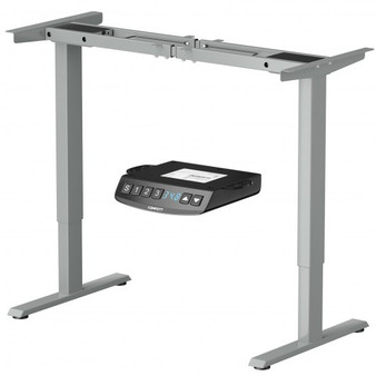 Electric Adjustable Standing Up Desk Frame Dual Motor With Controller-Gray (HW67380US-GR)