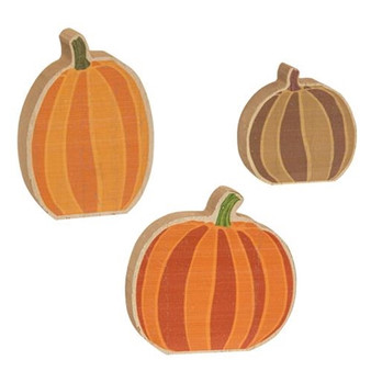 Chunky Pumpkin Sitters (Set Of 3) G35511