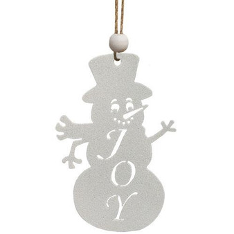 Joy Cutout Snowman Ornament G70088 By CWI Gifts