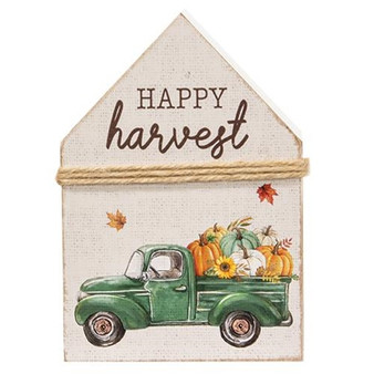 Happy Harvest Chunky House Sitter With Pumpkin Truck G91034
